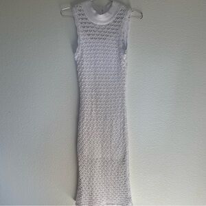 525 Sleeveless White Midi Dress Size Small